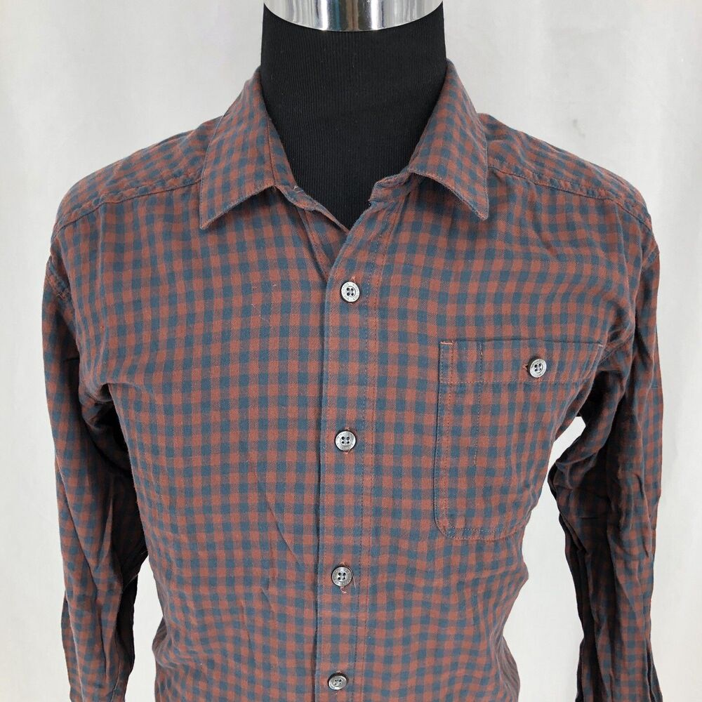Columbia Cornell Woods Red Check Plaid Flannel Button Up Shirt 1617952 Large